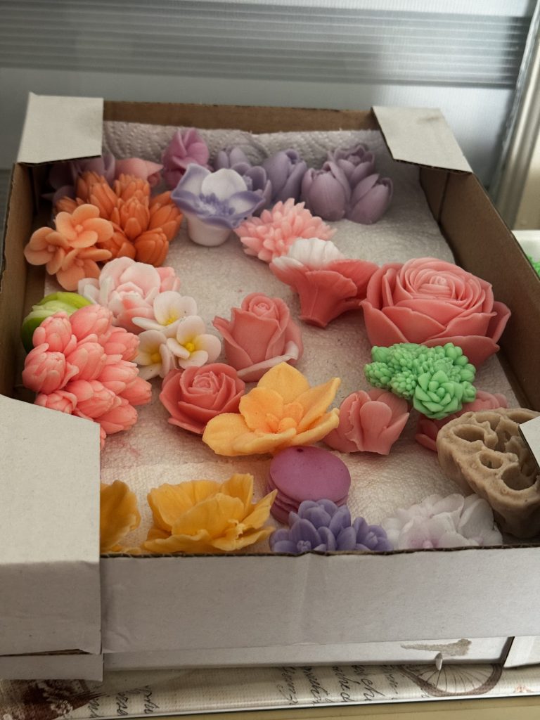 Cvetovi buketa od sapuna.