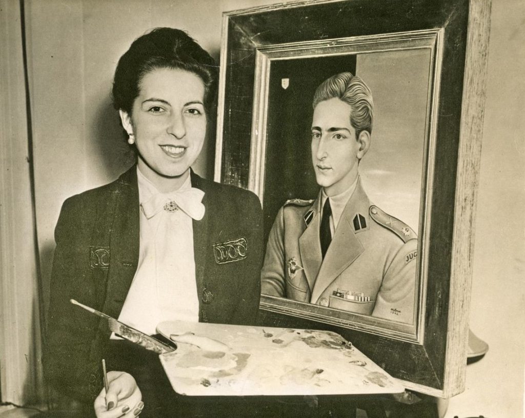 Milena Pavlović Barilli in her studio, 1942, New York