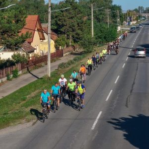 Biciklisti kroz Suboticu ka biciklističkom festivalu.