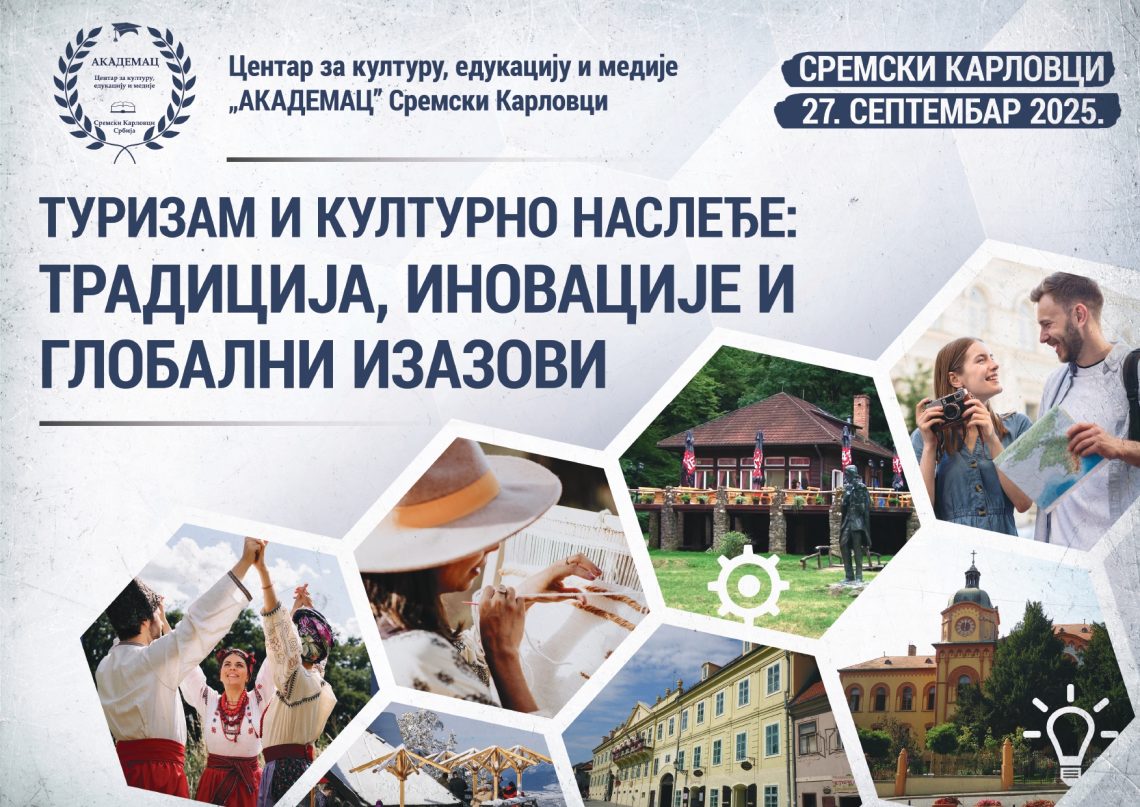 Plakat naučne konferencije Turizam i kulturno nasleđe.