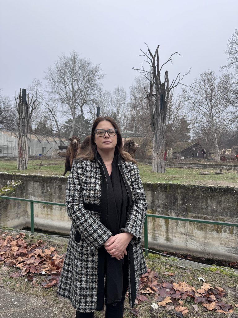Sonja Mandić, direktorka Zoološkog vrta Palić, stoji ispred staništa sa kamilama.