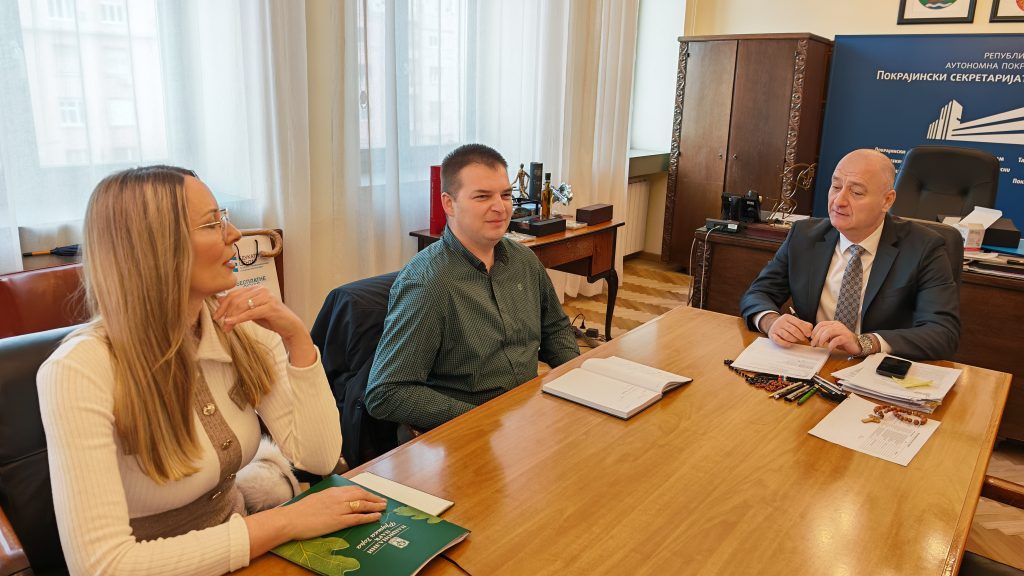 Sastanak sa pokrajinskim sekretarom i razgovor o novim projektima.Foto: Pokrajinski sekreterijat za privredu i turizma